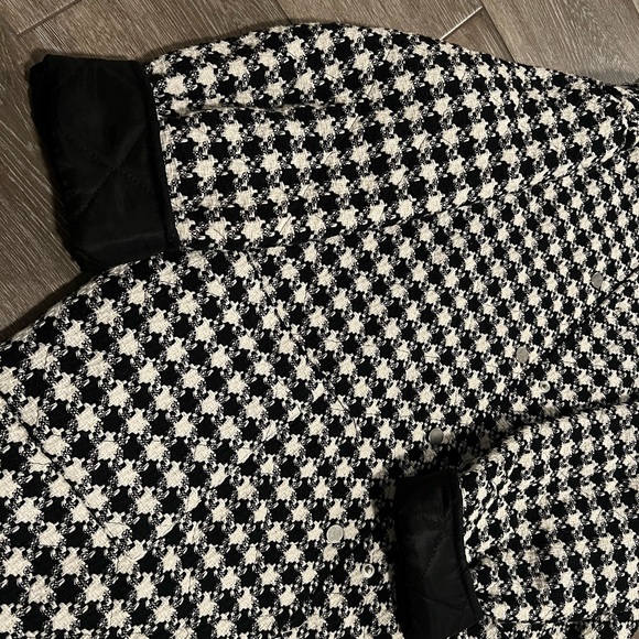 Zara houndstooth textured padded jacket - Picture 4 of 6